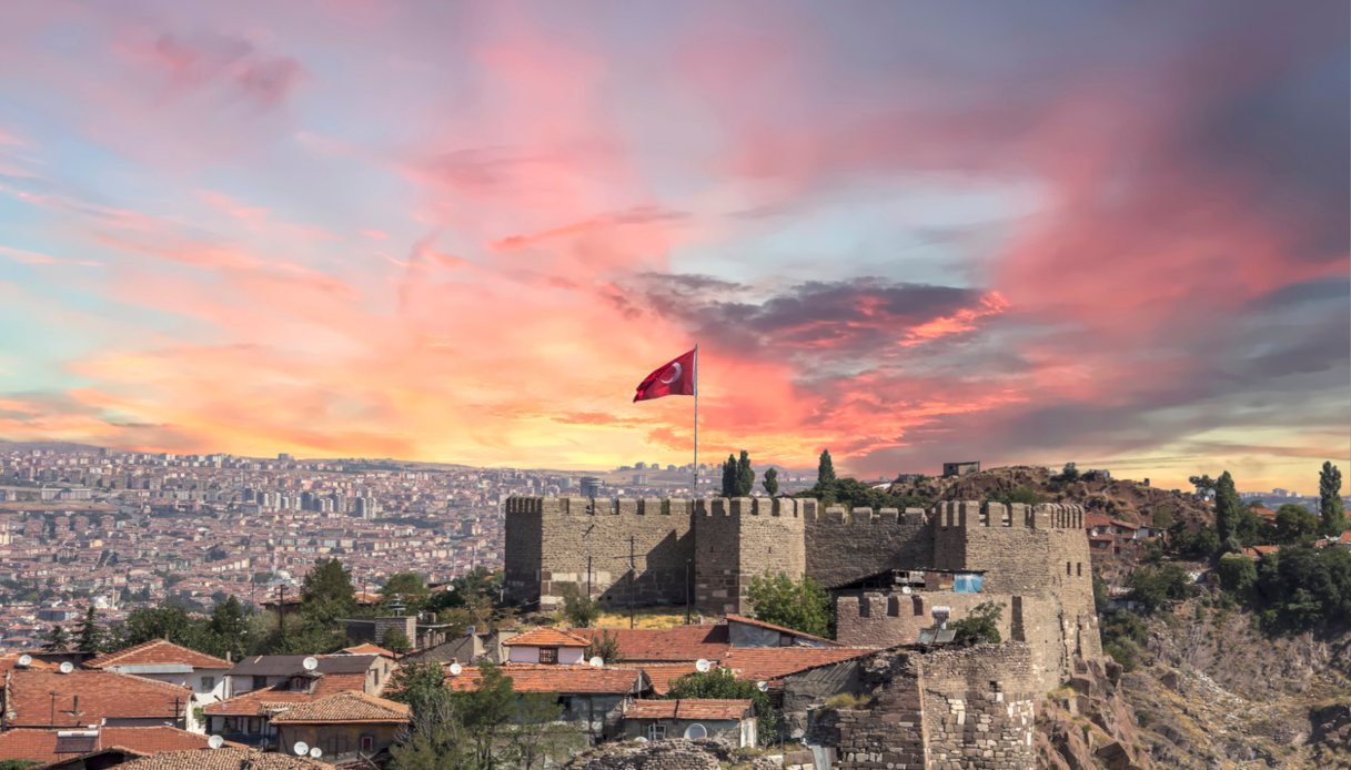 Vista sul castello di Ankara