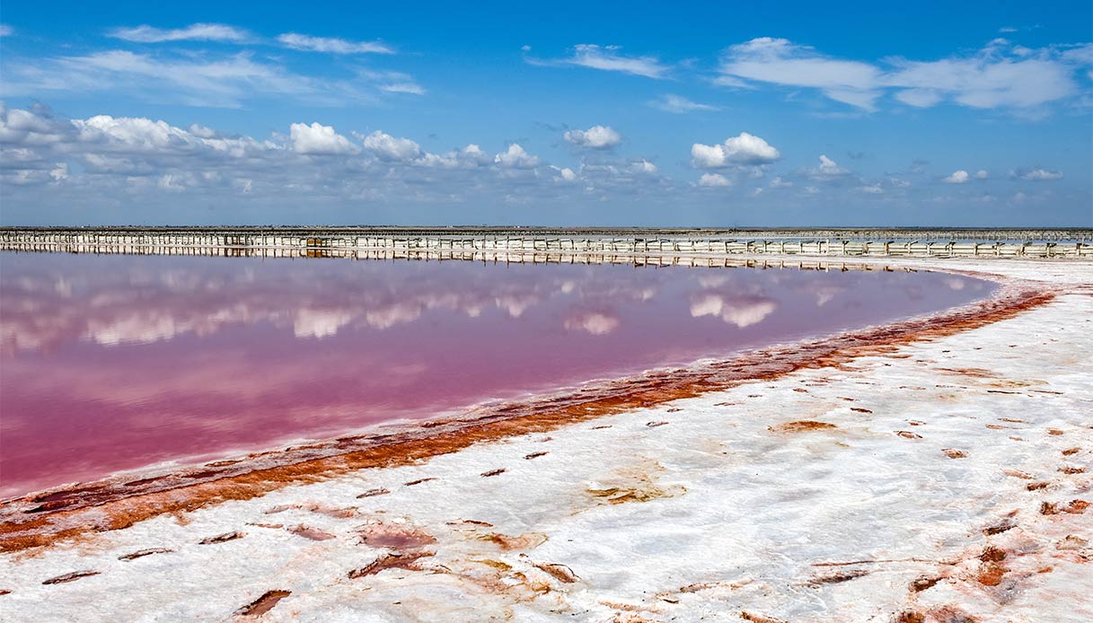 BeliceWeb.it - Il lago rosa della Crimea è uno spettacolo della natura