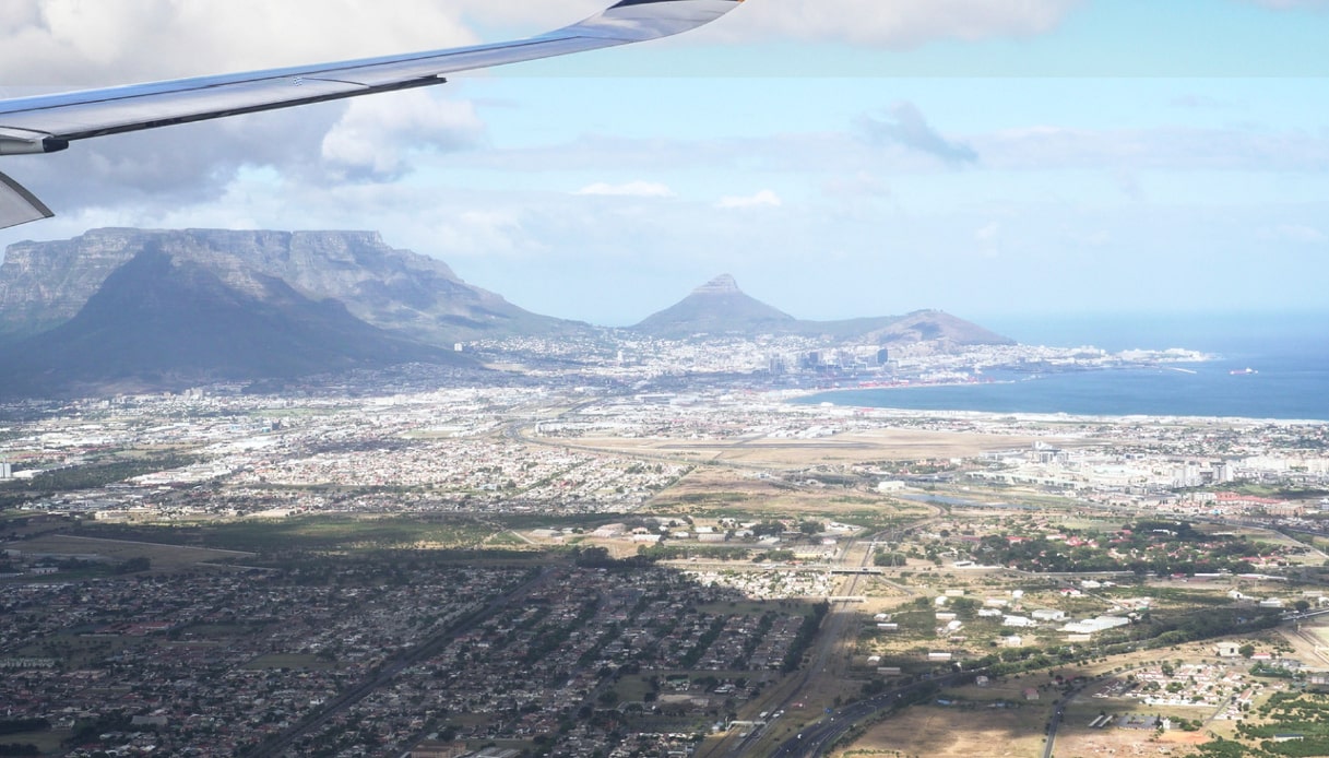 Atterraggio a Città del Capo: la vista