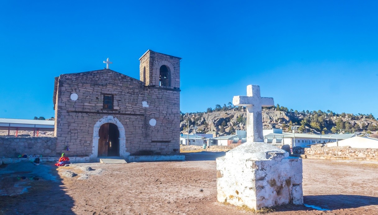 Una chiesa a Creel, in Chihuahua