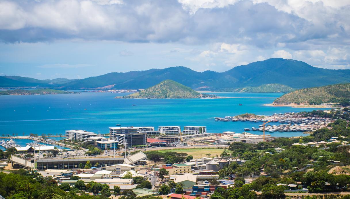 Vista di Port Moresby, Papua Nuova Guinea