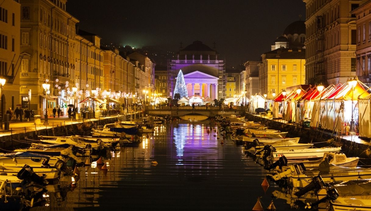 mercatini natalizi a Trieste sul Canal Grande