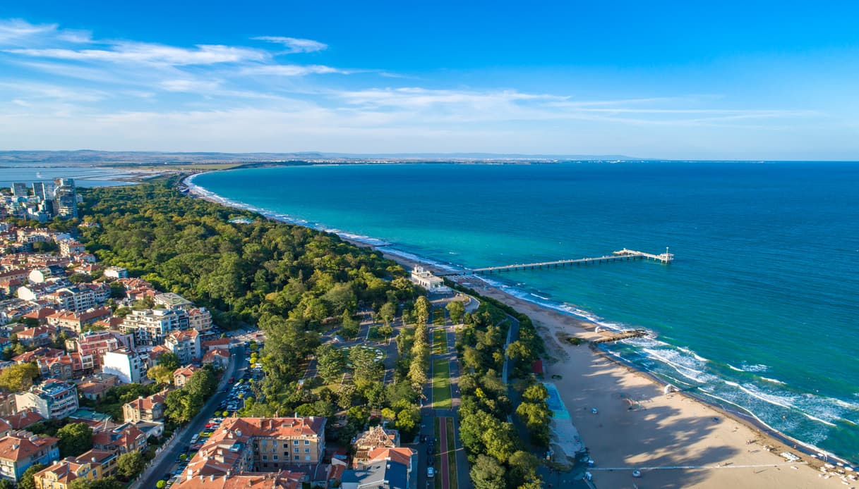 Paesaggio di Sunny Beach, meta economica della Bulgaria