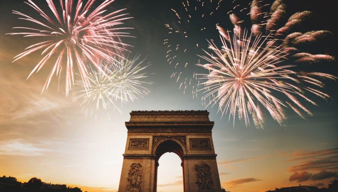 Fuochi artificio Parigi Arco Trionfo