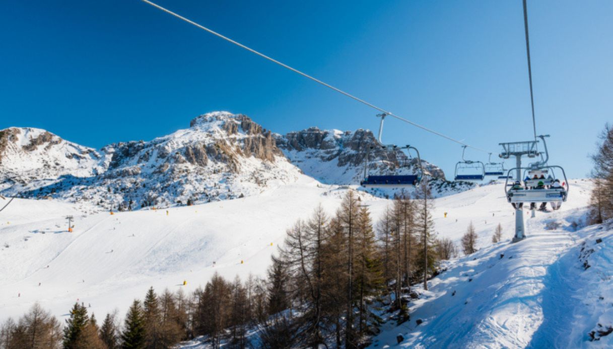 Impianto di risalita del comprensorio sciistico di Piani di Bobbio in Lombardia