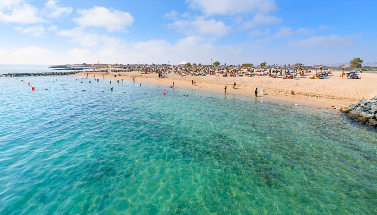 L'incantevole spiaggia Sir Bani Yas Island di Abu Dhabi