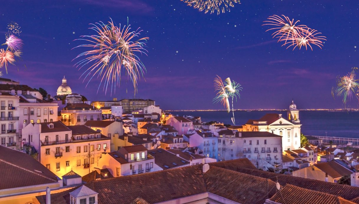 Fuochi artificio capodanno Lisbona