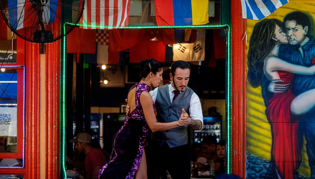 Due ballerini di Tango a Buenos Aires