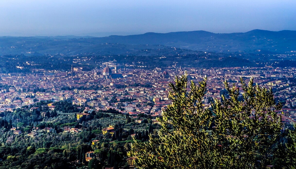 La vista dalla panchina della regina a Fiesole