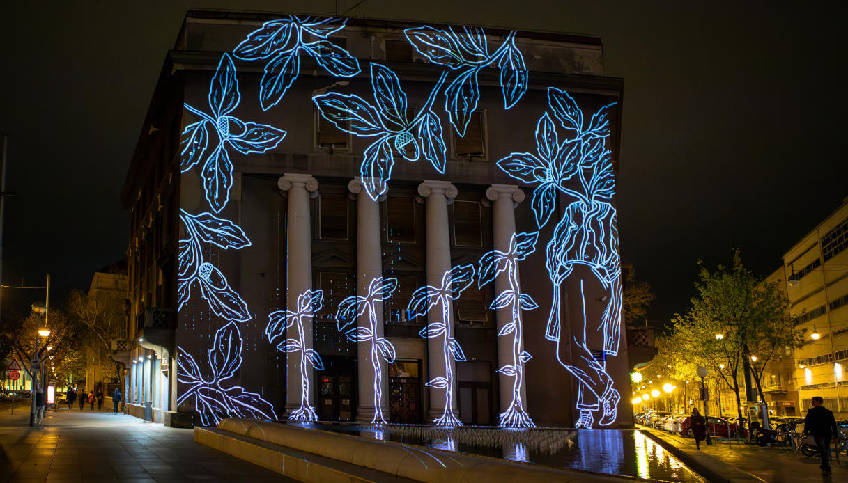 Festival delle Luci di Zagabria, installazione in Croatian Nobles Square