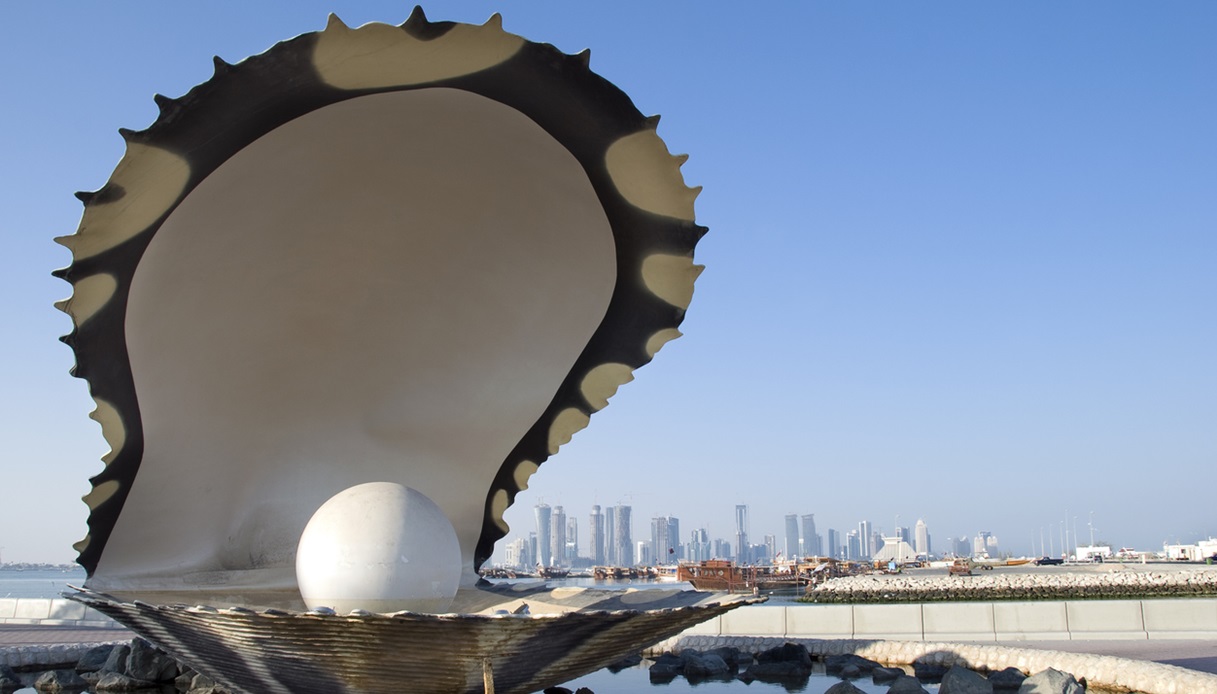 Pearl Monument a Doha, lungo le Corniche, Repubblica Dominicana