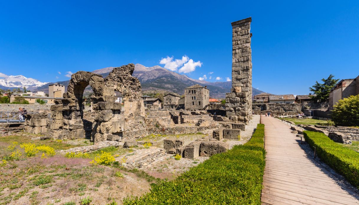 Veduta del Teatro Romano di Aosta