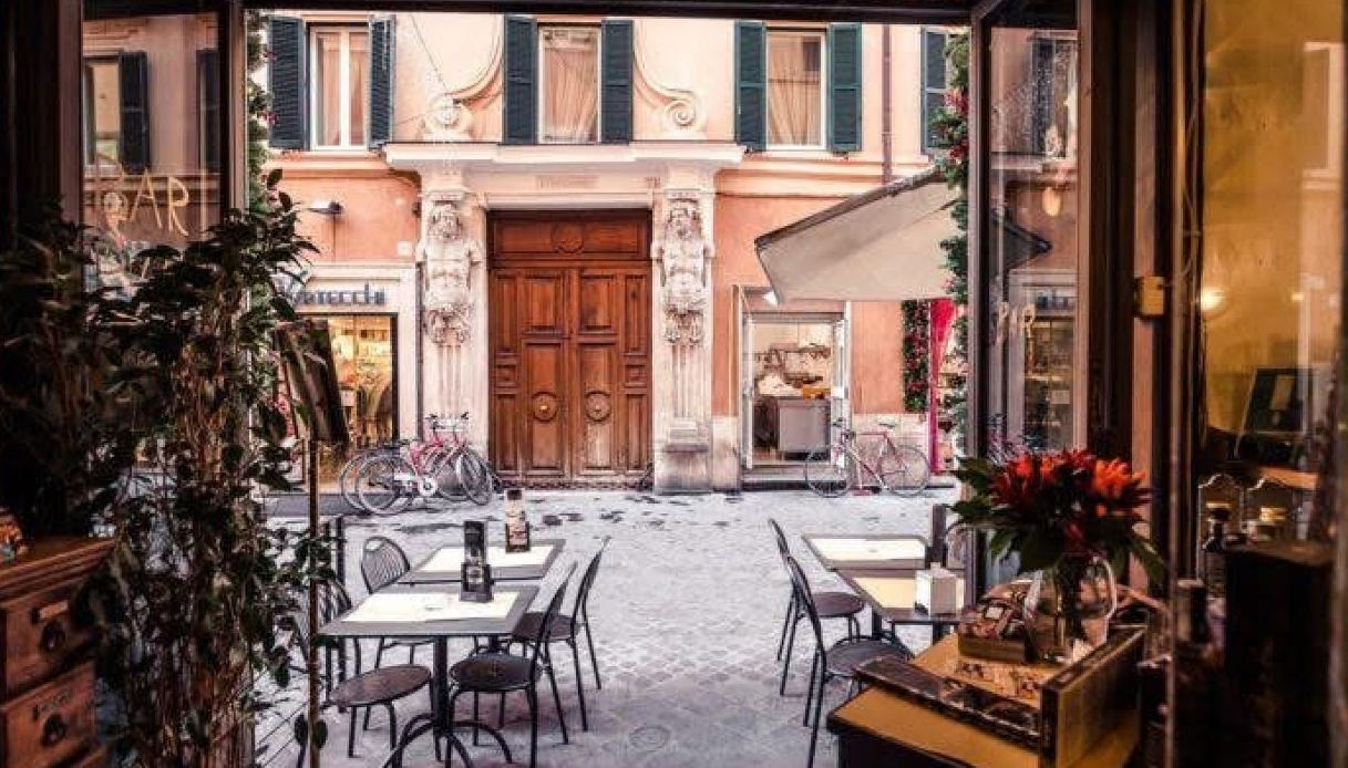 Il dehor del Ristorante Antica Croce