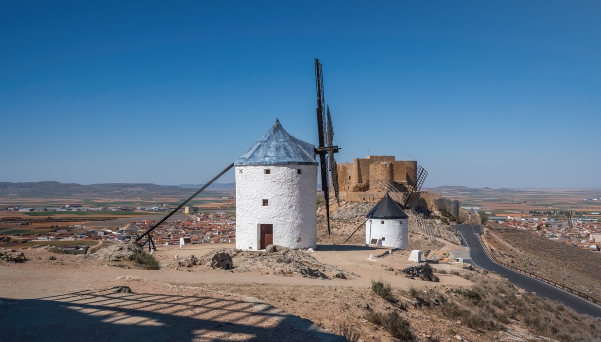 Un mulino a vento sul Cerro Calderico
