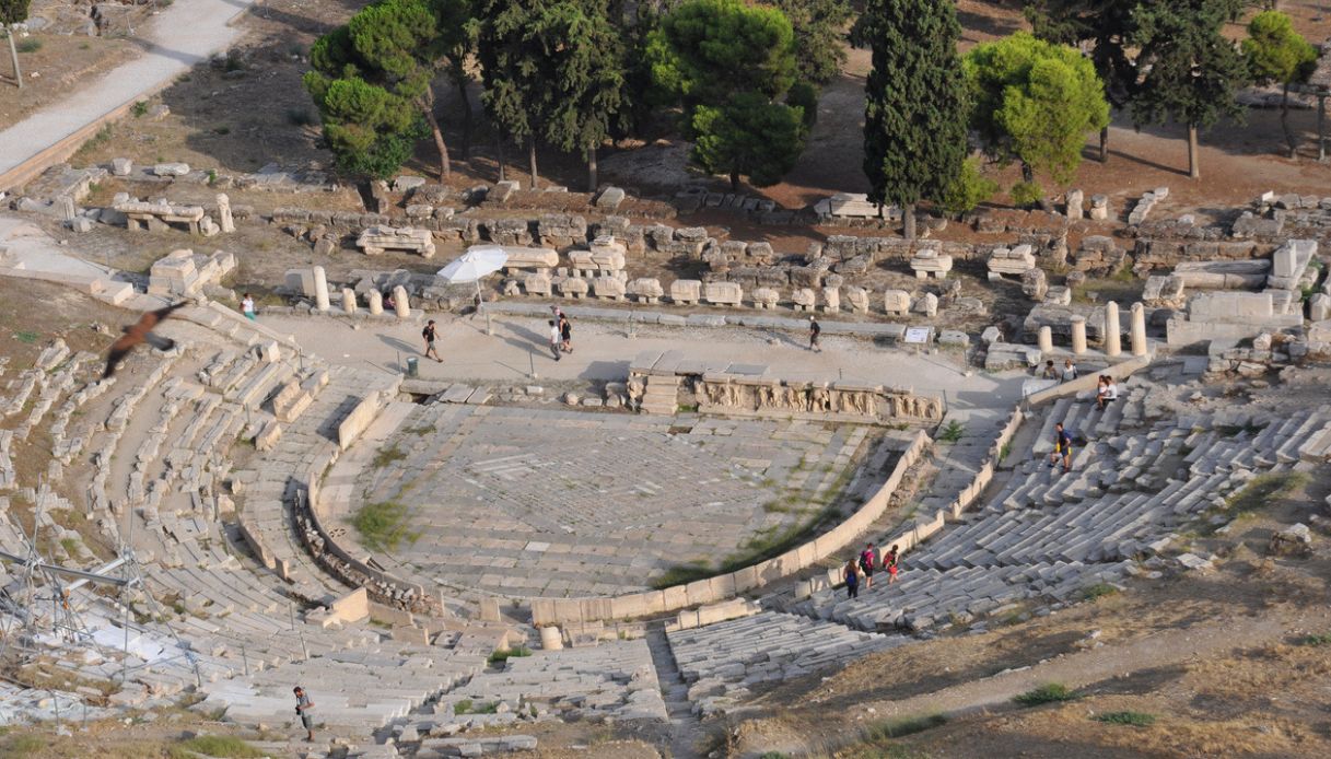 Veduta dall'alto del Teatro di Erode Attico