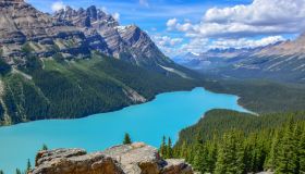 Peyto, il lago a forma di lupo che brilla d’azzurro glaciale