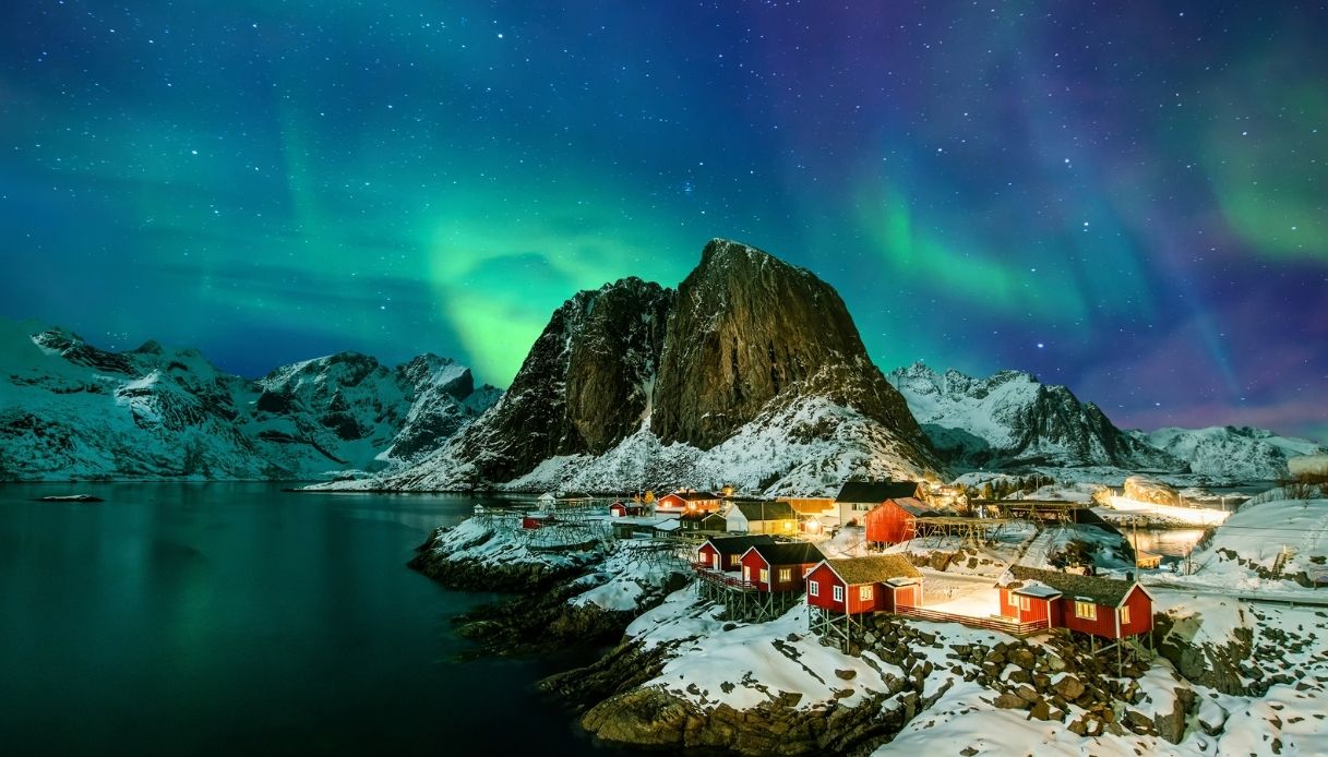 Northern Lights nel cielo di Hamnøy