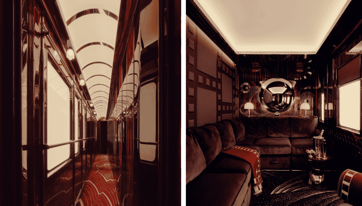 Gli interni ristrutturati dell'Orient Express
