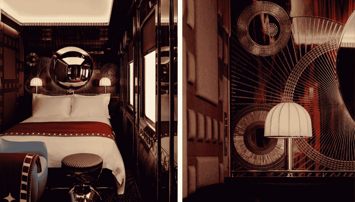 La cabina con camera da letto Orient Express