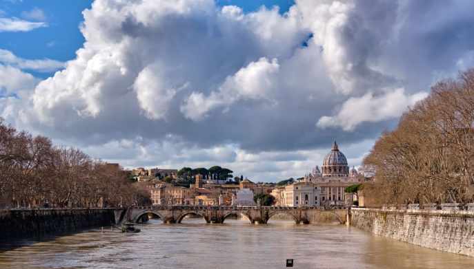 Vista di Roma e del Vaticano