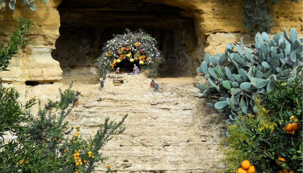 Presepe nel Giardino della Kolymbethra ad Agrigento