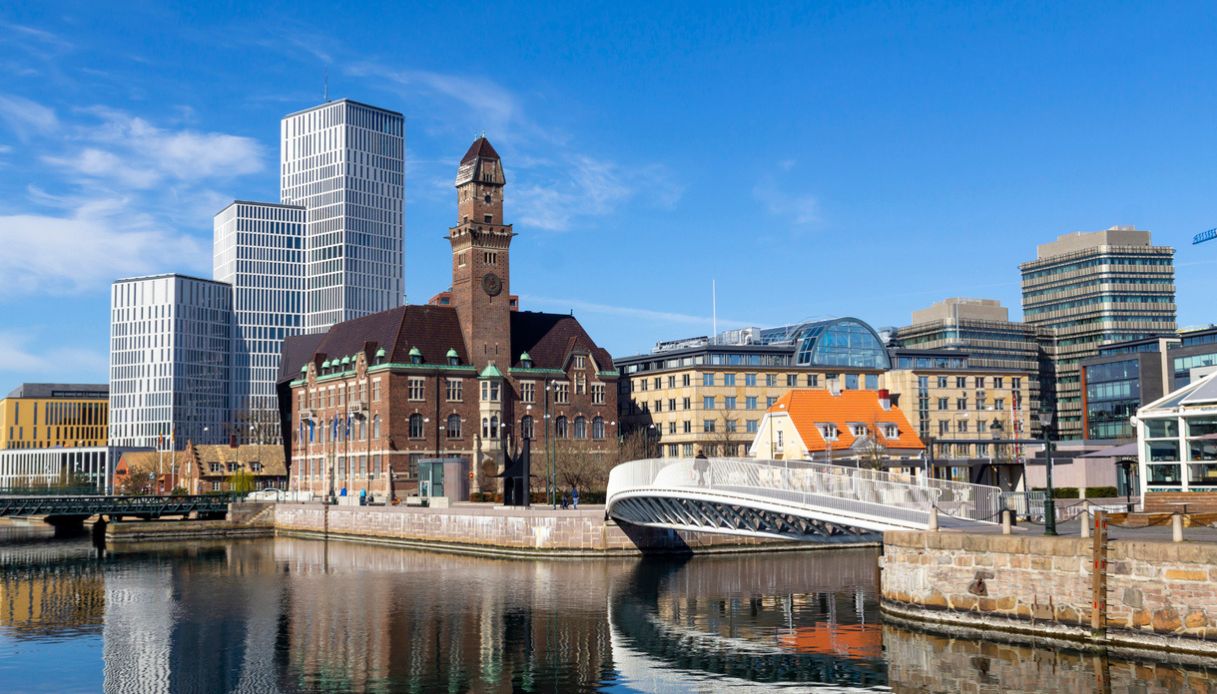 Paesaggio urbano a Malmo, Svezia