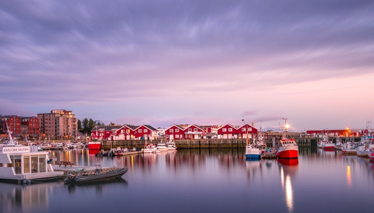 Il porto di Bodø in Norvegia