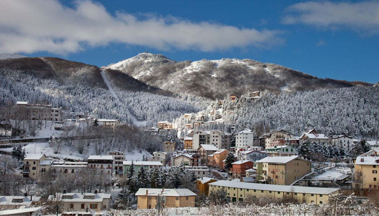 Paesaggio innevato a Roccaraso, Abruzzo