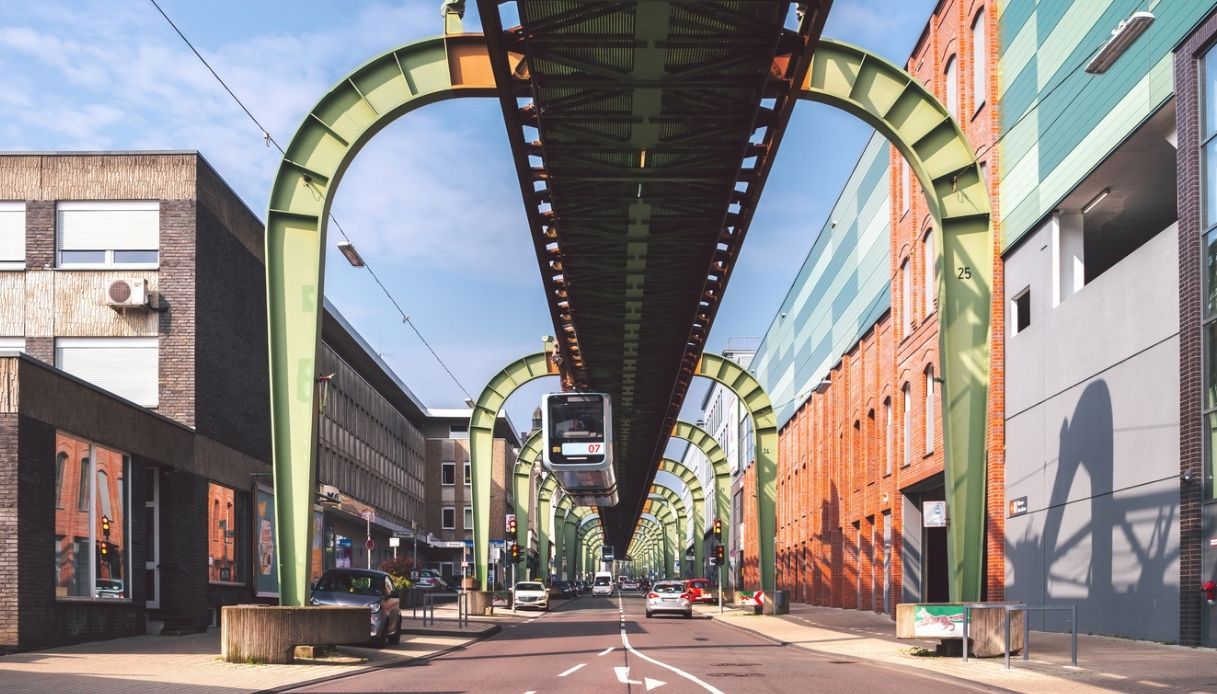 Il percorso della ferravia sospesa di Wuppertal