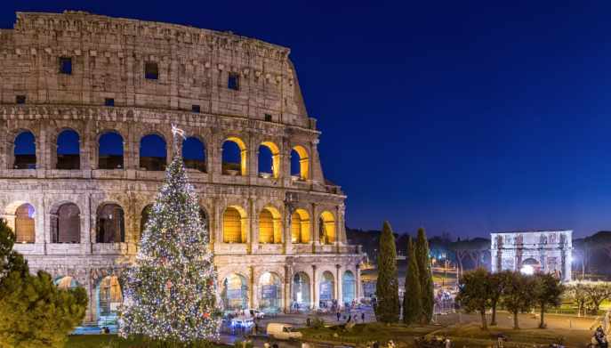 Albero Natale al Colosseo