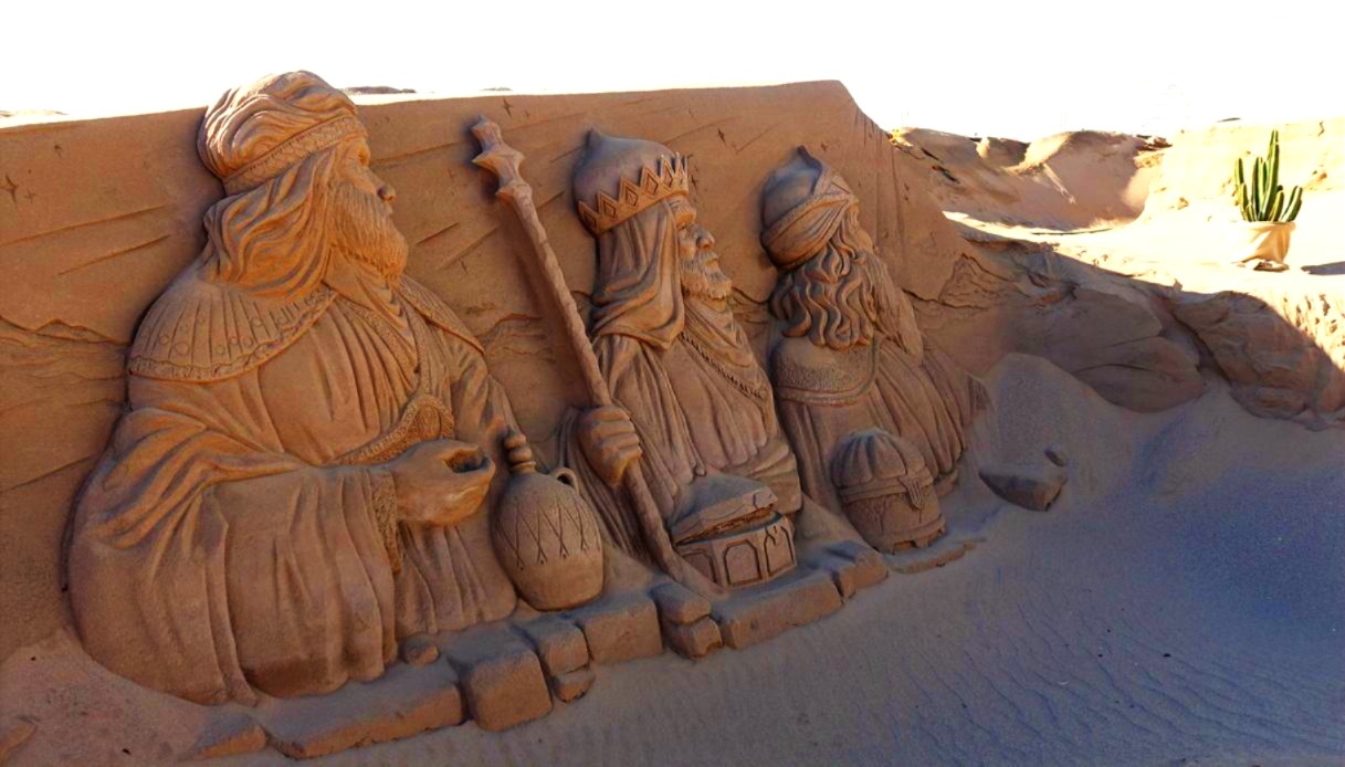 Re Magi nel Presepe di Sabbia di Las Palmas