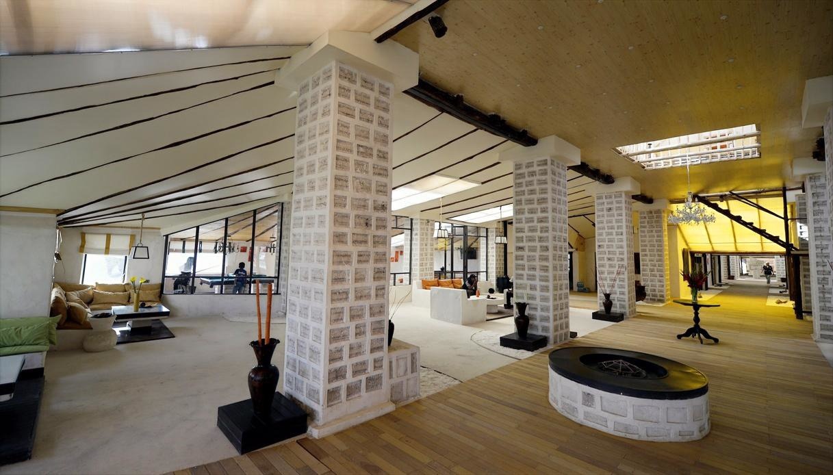 Gli interni del Palacio de Sal nel Salar de Uyuni, Bolivia