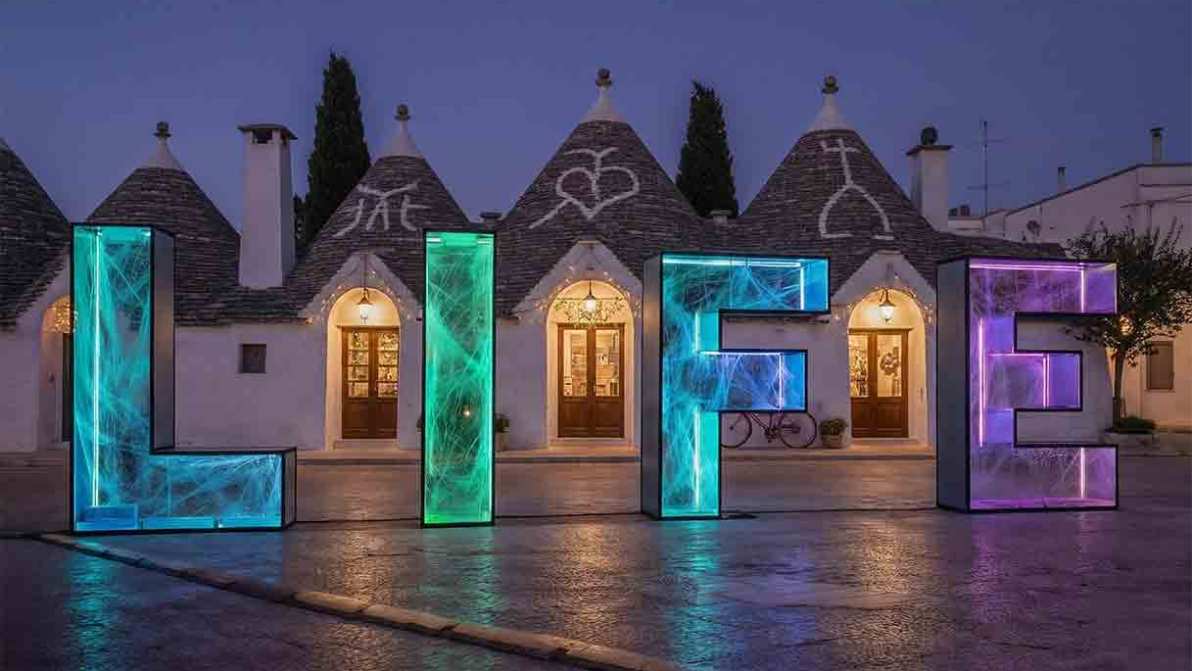 Alberobello, la Città dei Trulli, si veste di luce per le feste di Natale