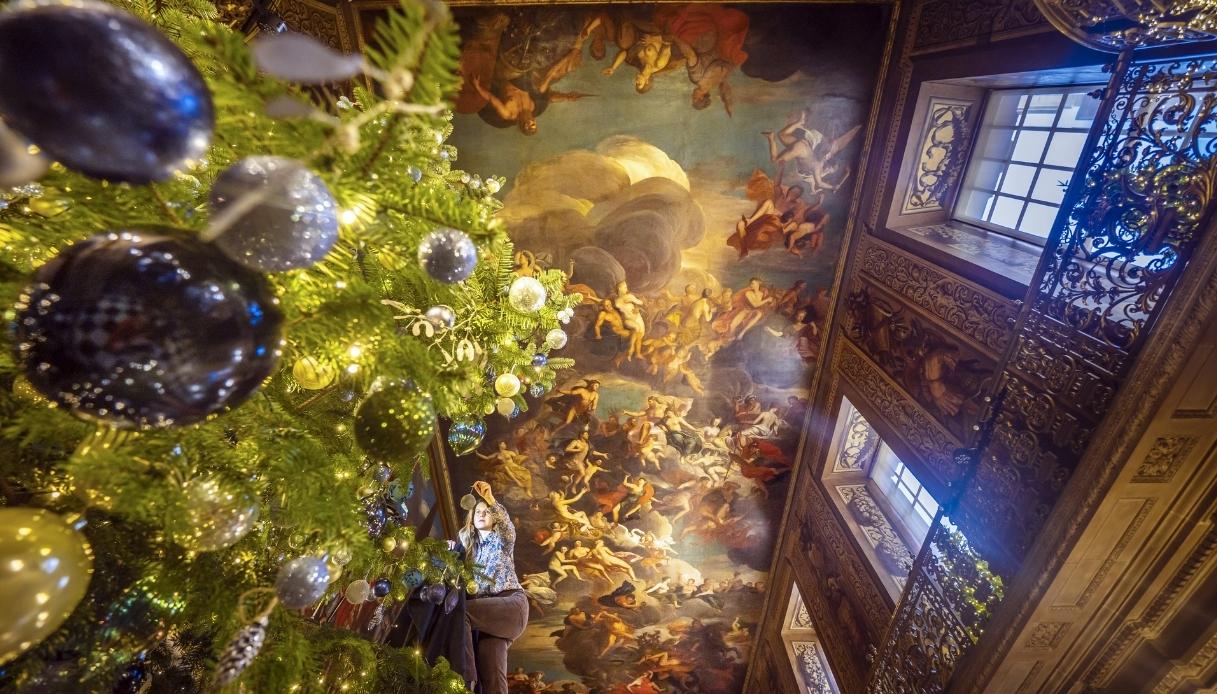 Chatsworth house addobbata per Natale