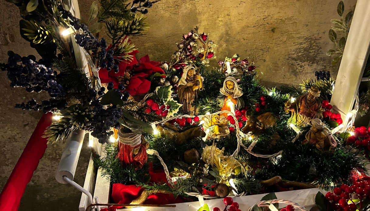 Particolare di uno dei presepi artistici a Erice