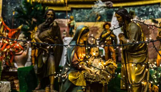 Presepe in una chiesa