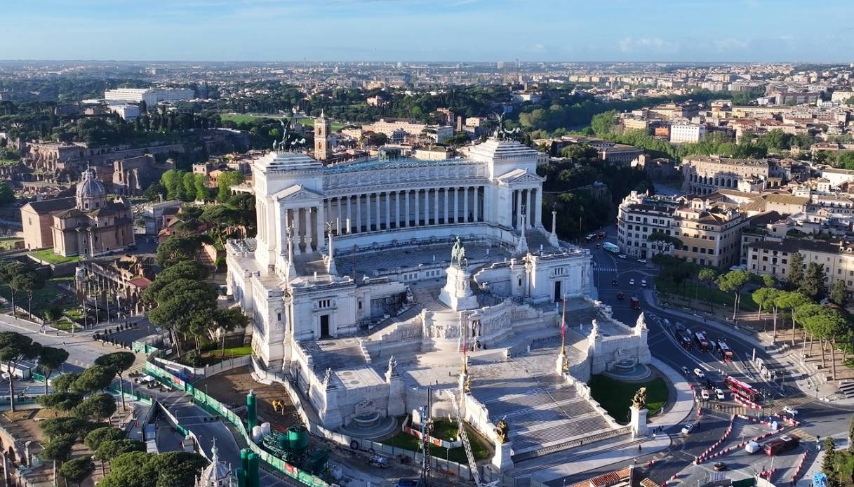 Roma vista panoramica sull'Altare della Patria