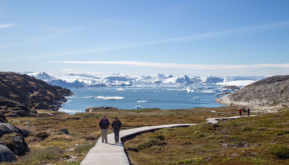 Vista sul fiordo di Ilulissat in Groenlandia