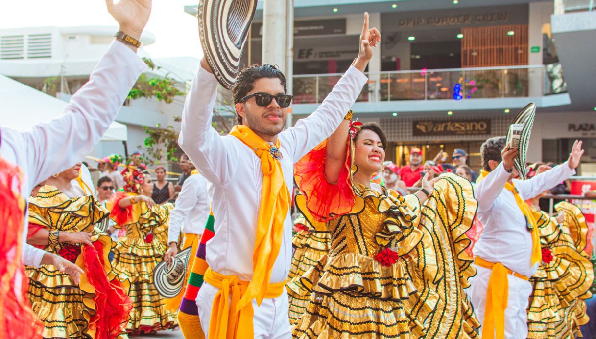 Colorata sfilata al Carnevale di Barranquilla, Colombia