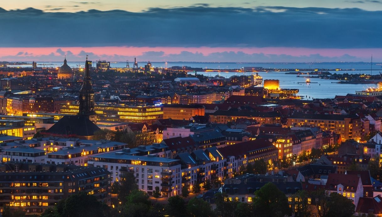 Tramonto romantico a Copenaghen