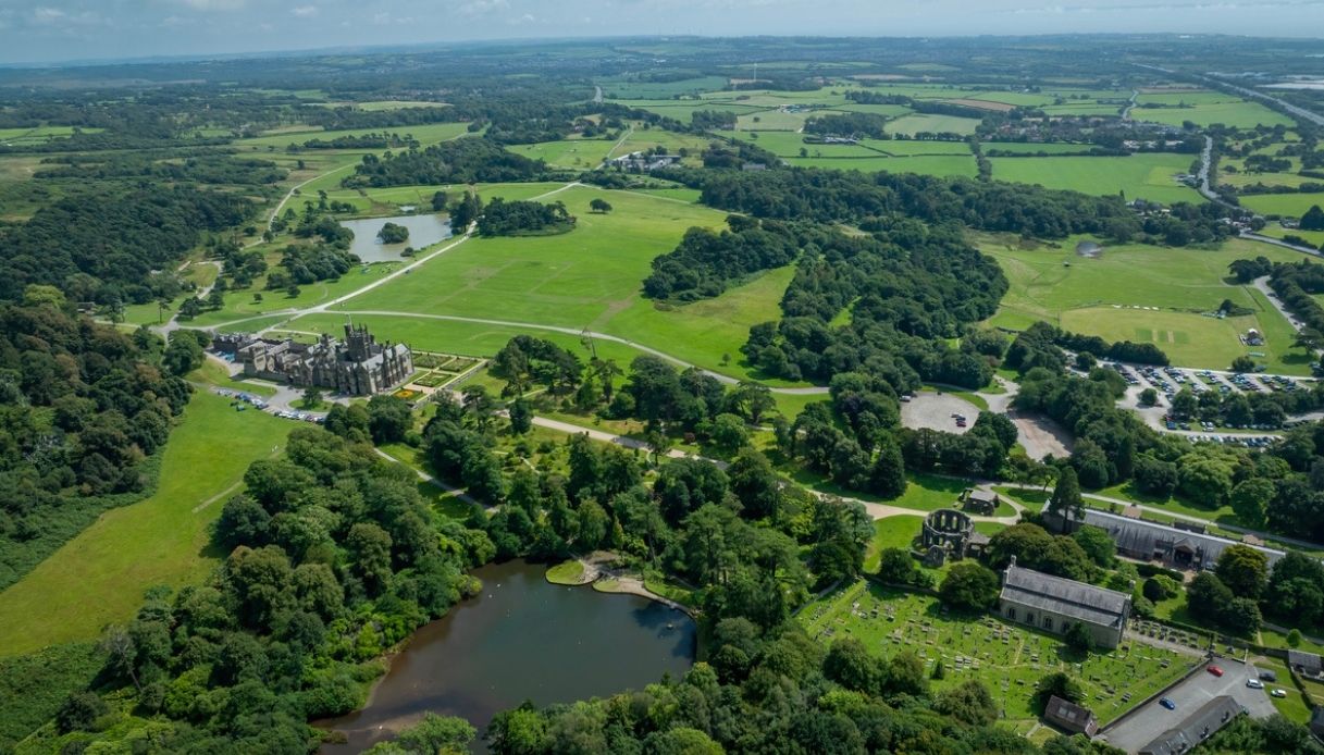 Vista panoramica del Margam Park nel Galles