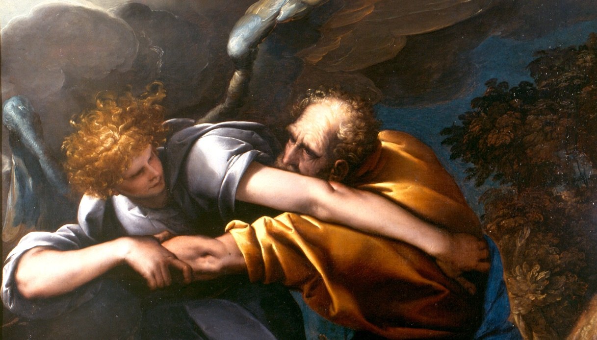 "Lotta di Giacobbe con l’angelo", dipinto di Morazzone