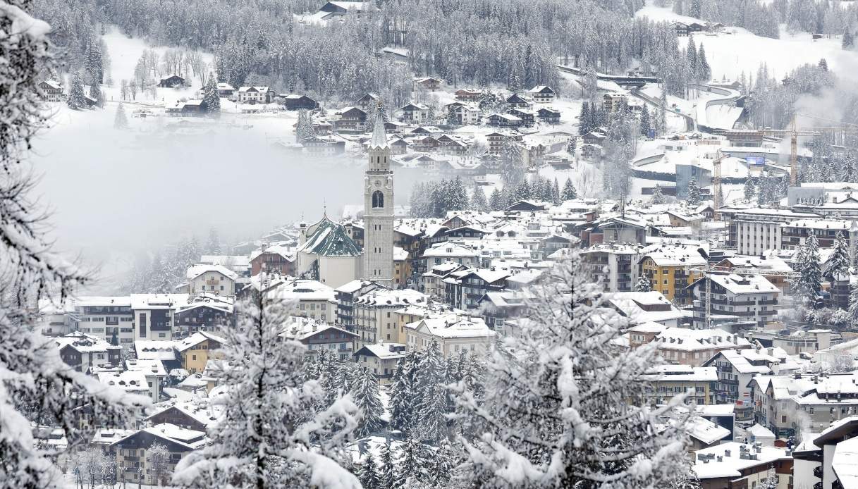 Paesaggio innevato di Cortina