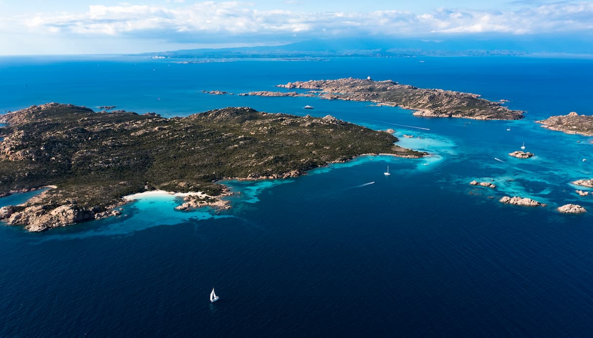 Isola di Budelli, panorama, La Maddalena 