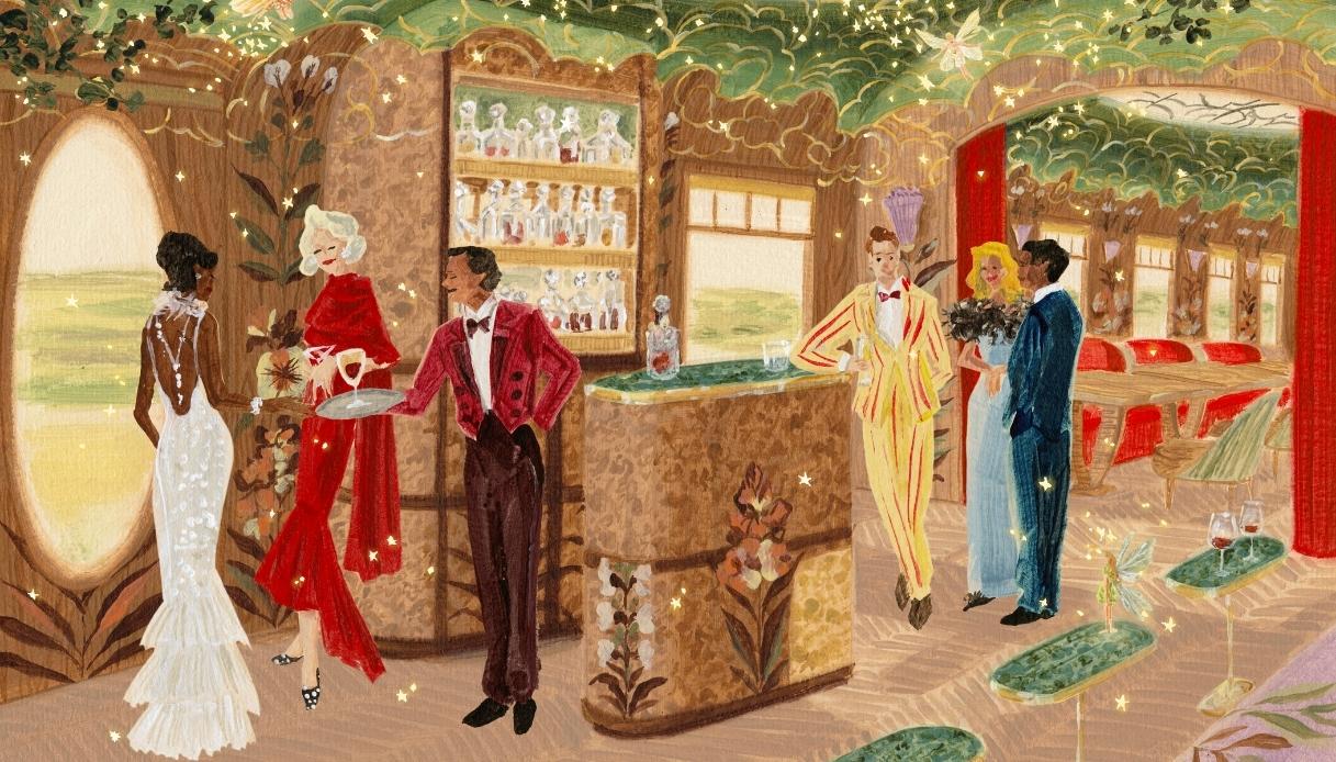 carrozza Celia di Belmond: le illustrazioni di ispirazione