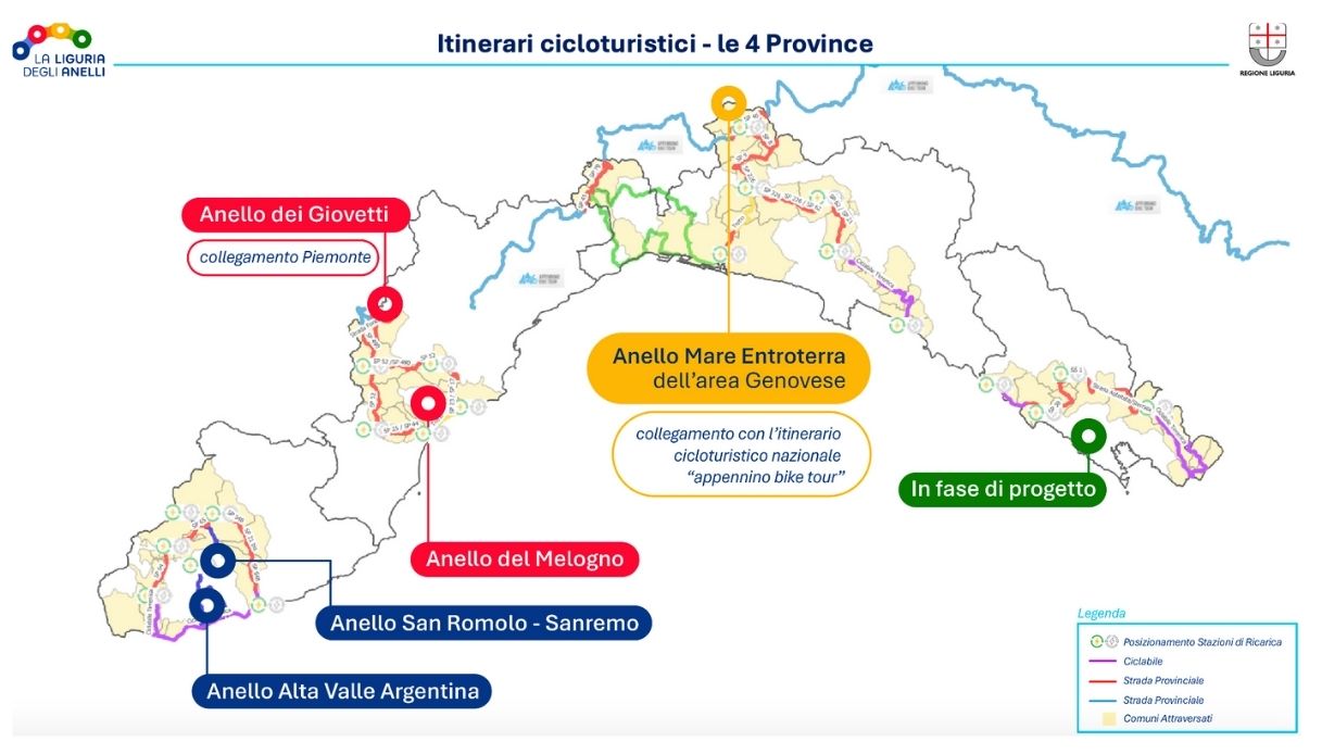 Liguria degli Anelli: gli itinerari creati