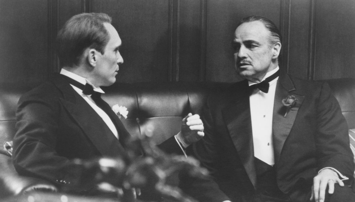 Marlon Brando e Robert Duvall ne Il Padrino