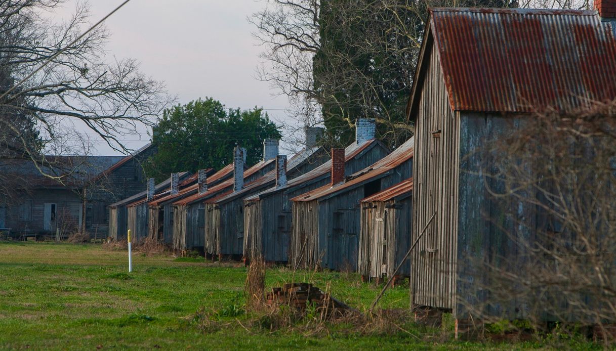 Case degli schiavi nella Laurel Valley Plantation