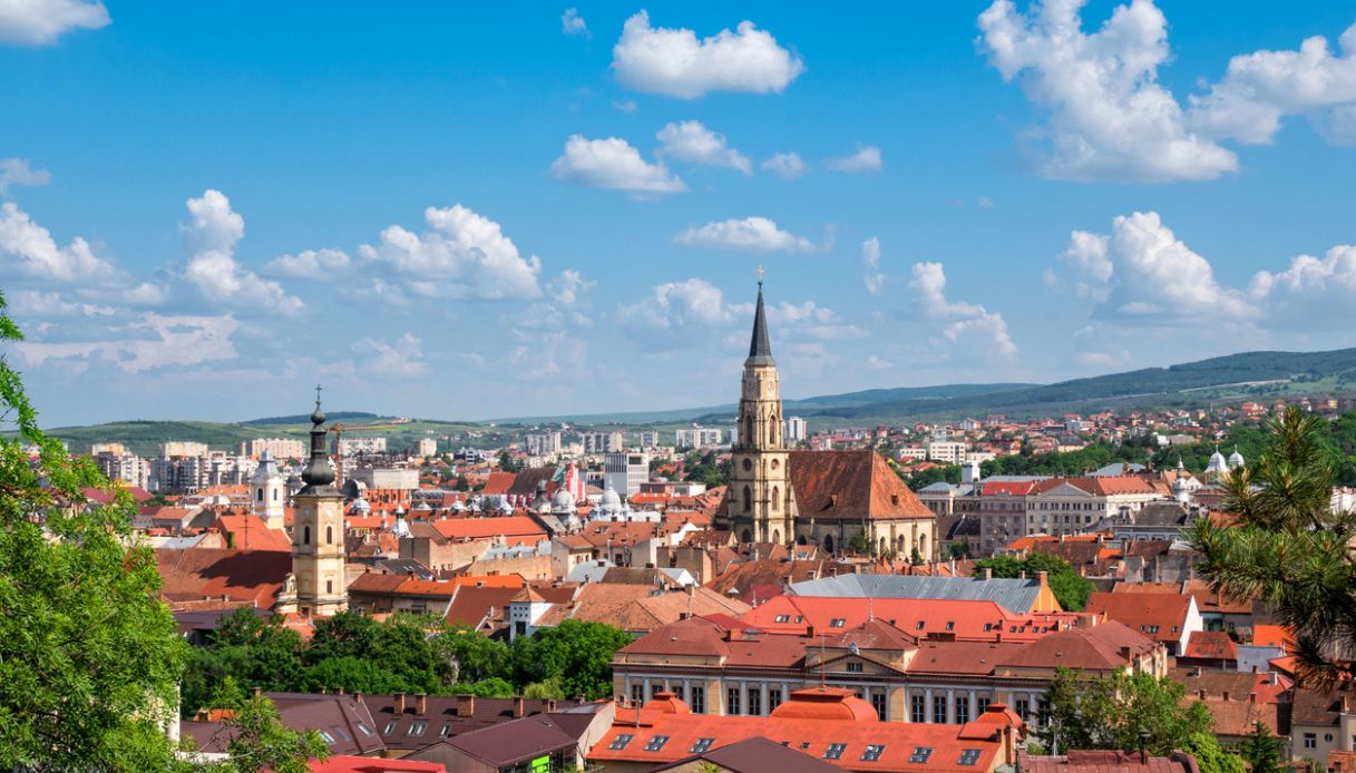 Veduta panoramica di Cluj, Romania