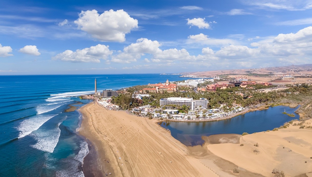 Il Faro e la laguna della spiaggia di Maspalomas